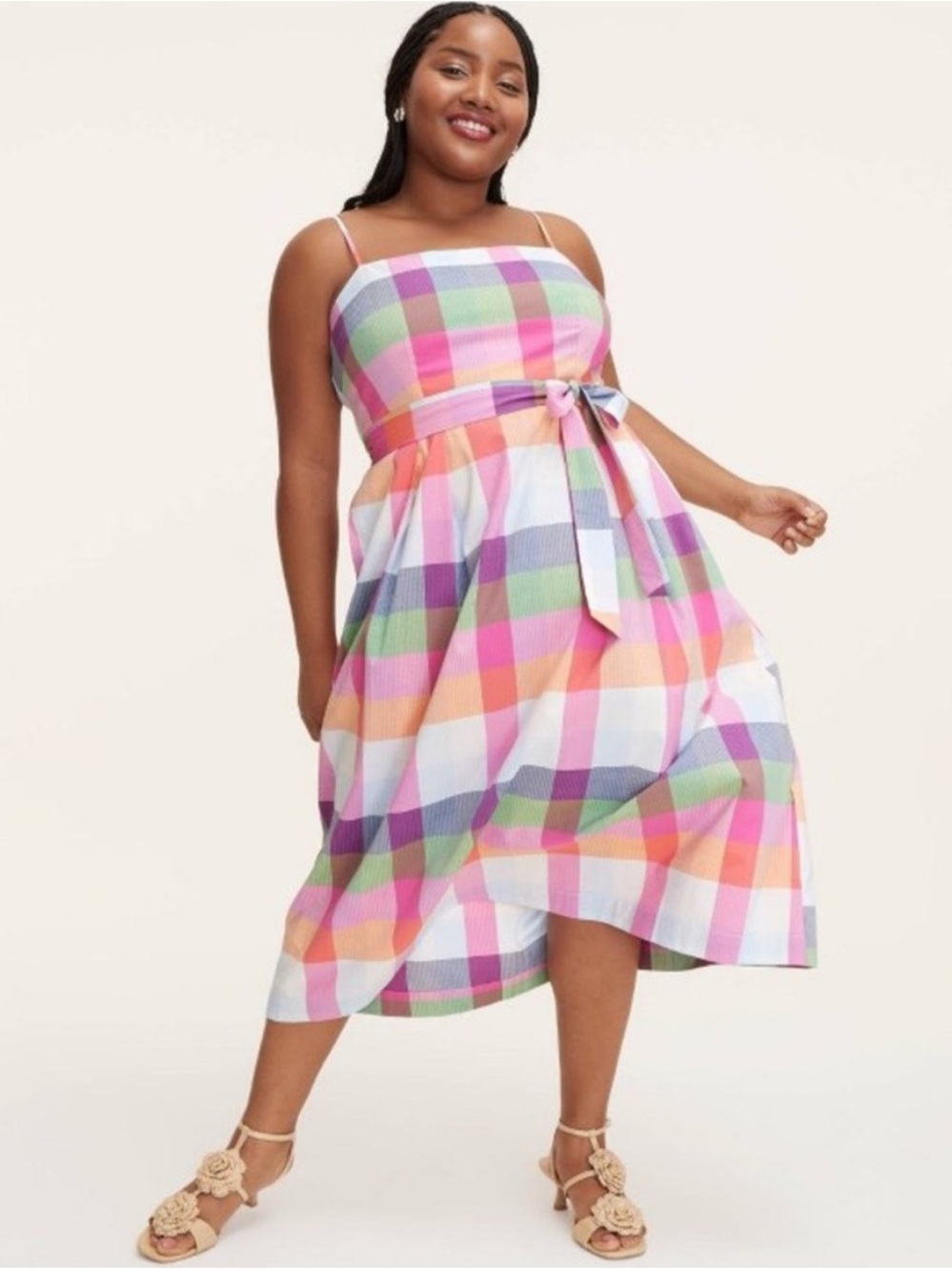 kate spade Multicolor Pink Blue Stripe Smocked Dress